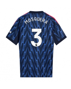 Arsenal Cristhian Mosquera #3 Maglia Gara Trasferta Repliche 2025-26 Maniche Corte